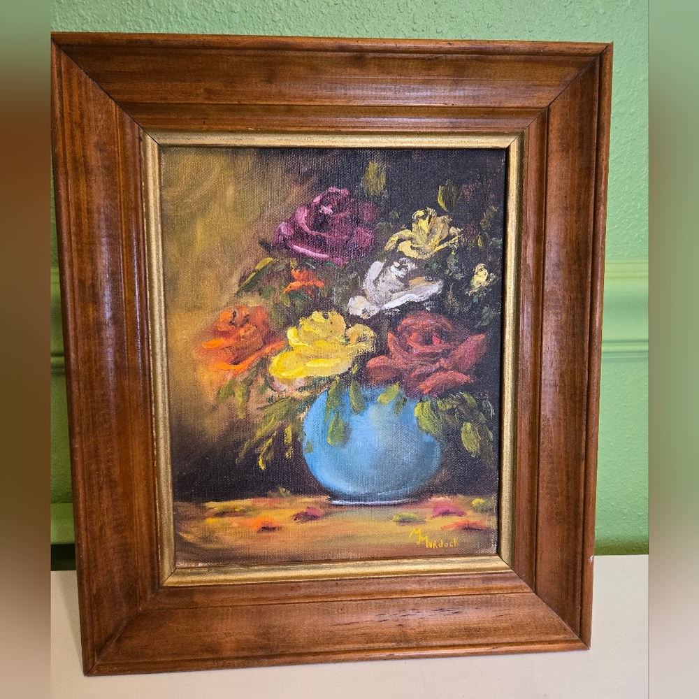 Vintage Oil Painting OOAK Signed Mildred Murdock 13x11